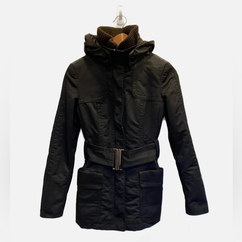 Zara Belted Waist Black Jacket - Size Small